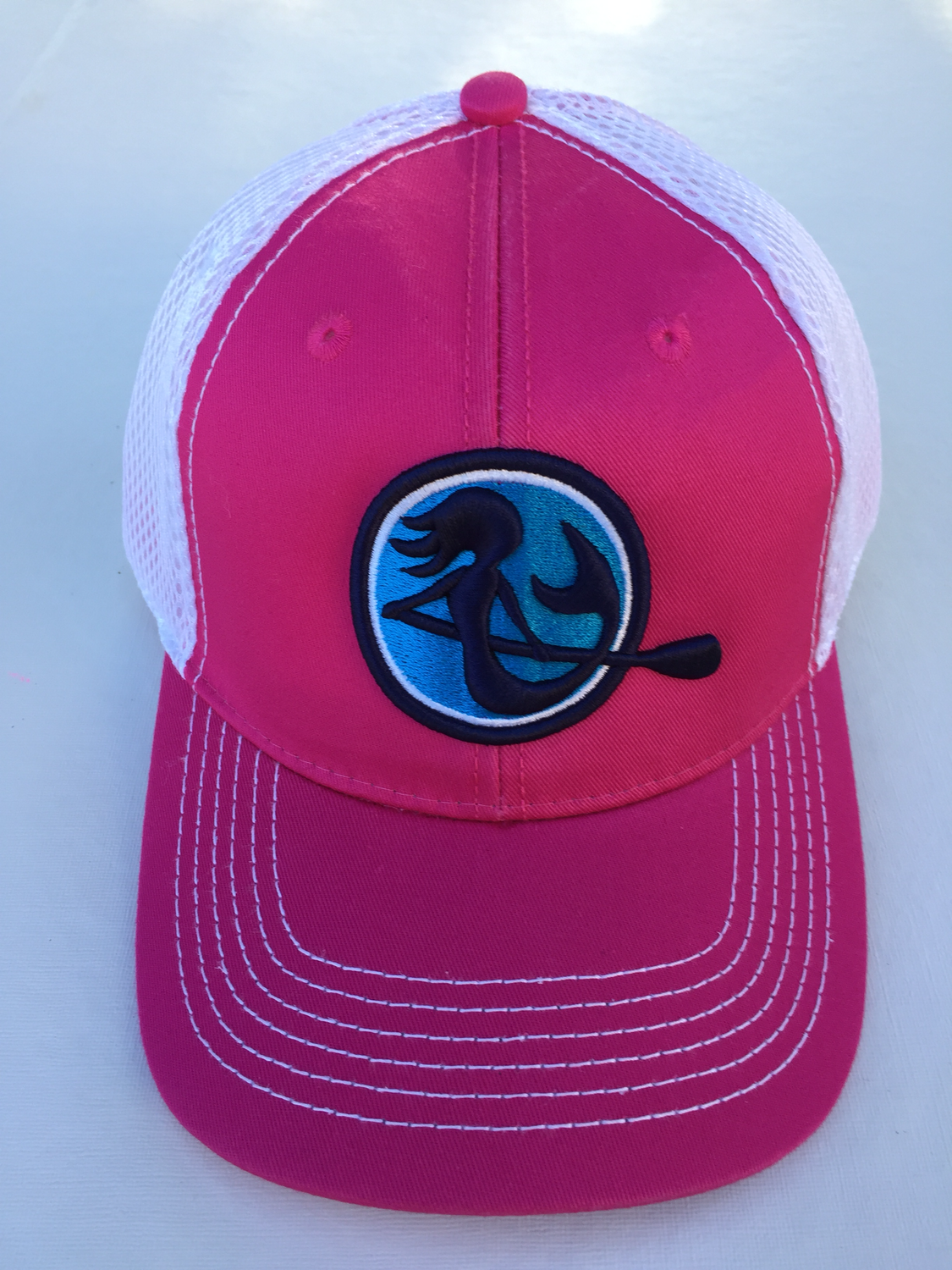 SUP Mermaid™️ Hot Pink &amp; White Soft Mesh Adjustable