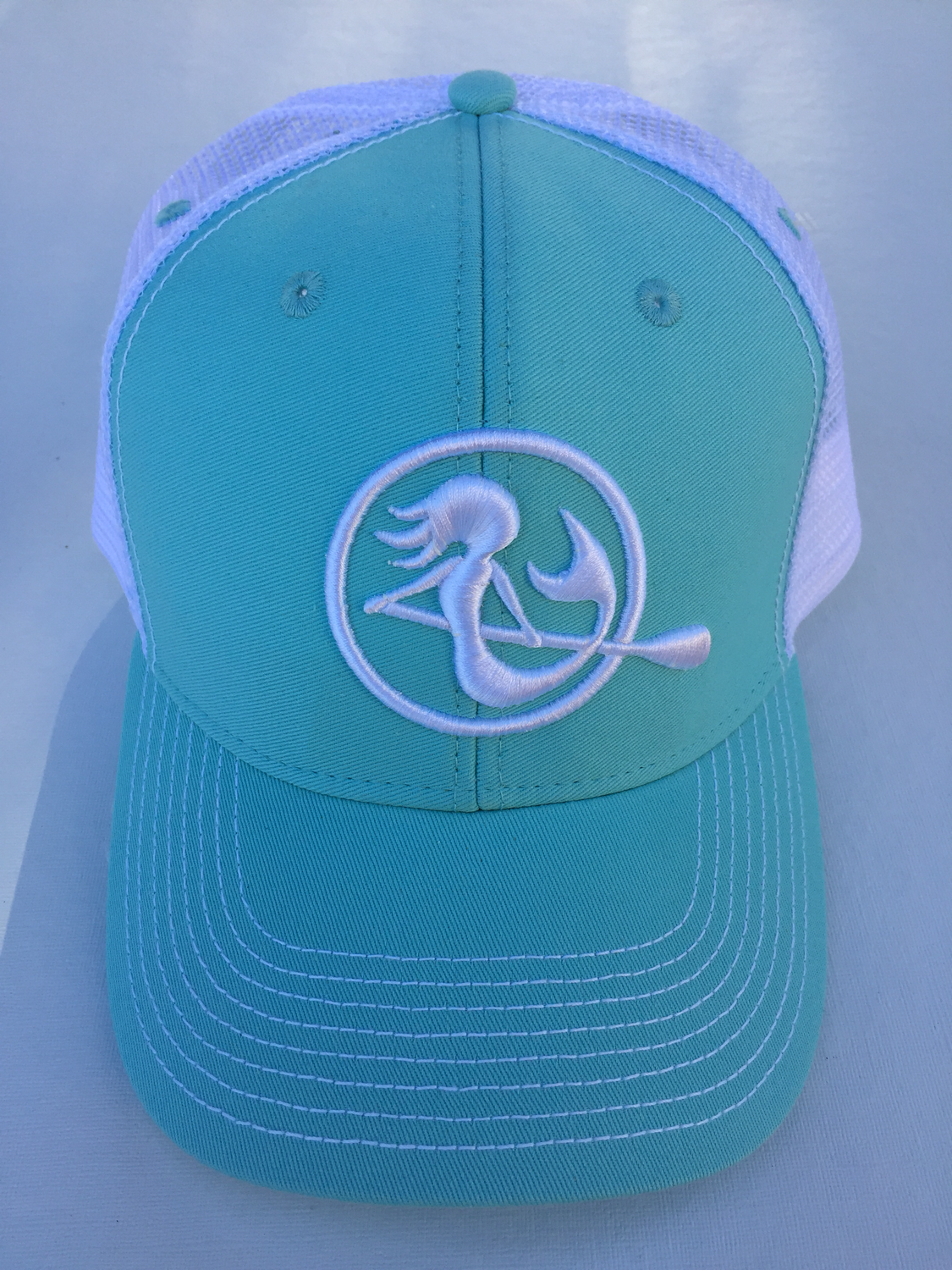 SUP Mermaid™️ Surf &amp; White Snapback