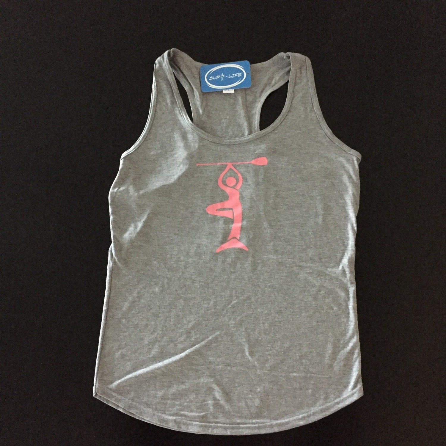 SUP LIFE® Yoga Light Grey Tri-Blend Racerback Tank Top