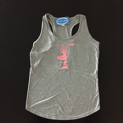 SUP LIFE® Yoga Light Grey Tri-Blend Racerback Tank Top