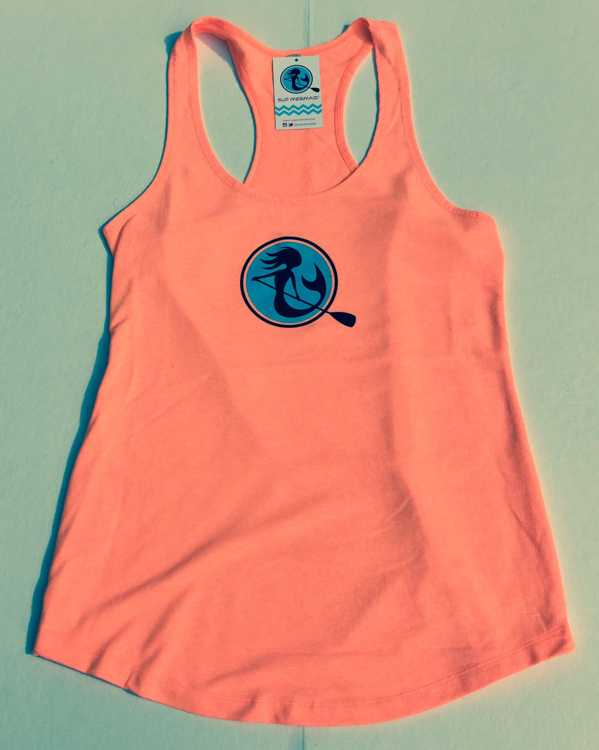 SUP Mermaid™ Neon Heather Orange Tank Top
