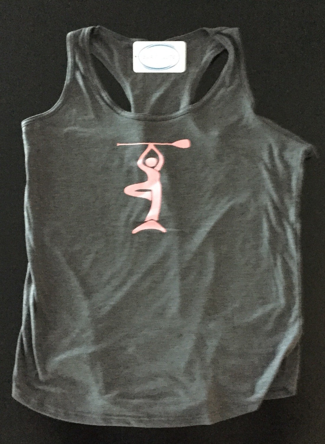 SUP LIFE® Yoga Dark Grey Tri-Blend Racerback Tank Top