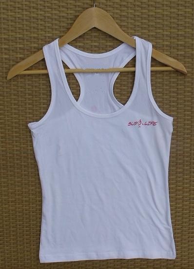 SUP LIFE® White Racer Back Tank Top