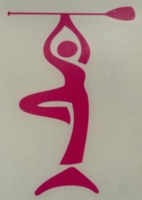 SUP LIFE® Yoga Hot Pink Vinyl Decal Free Shipping to USA