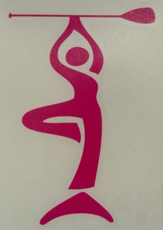 SUP LIFE® Yoga Hot Pink Vinyl Decal Free Shipping to USA