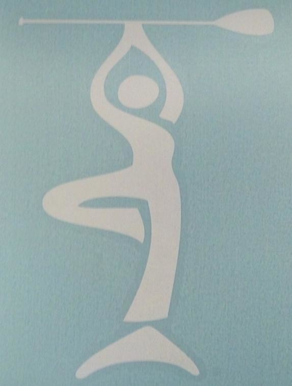 SUP LIFE® Yoga White Vinyl Decal Free Shipping to USA