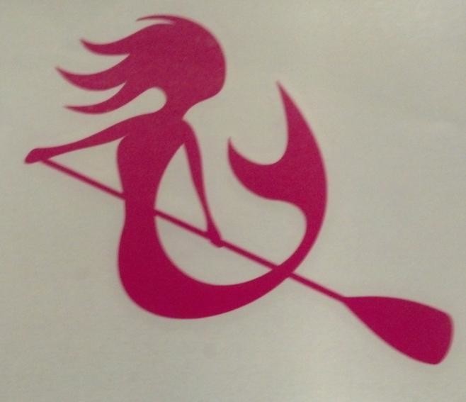 SUP Mermaid™ Hot Pink Vinyl Decal Free Shipping