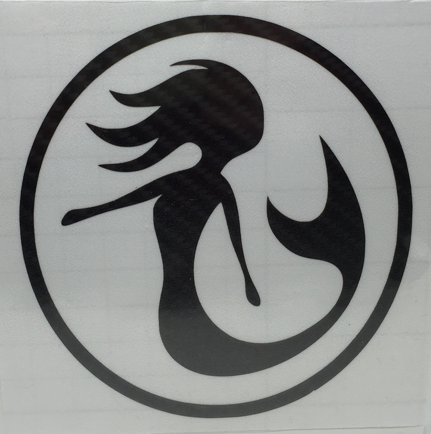Mermaid Minded™ Carbon Fiber Circle Decal