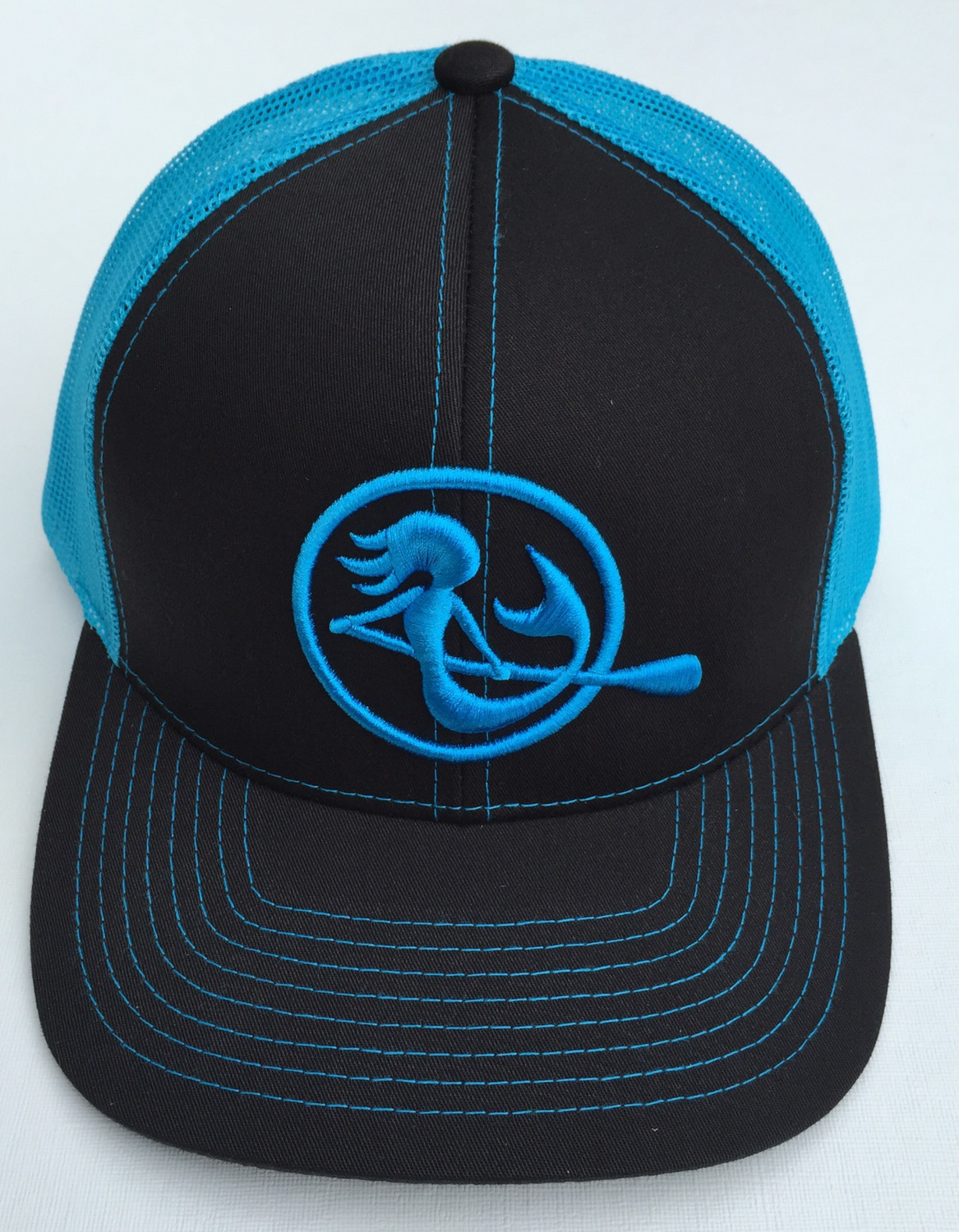 SUP Mermaid™ Neon Blue &amp; Black Snapback