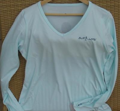 SUP LIFE® - Women's Long Sleeve V-Neck Performance (Blue)