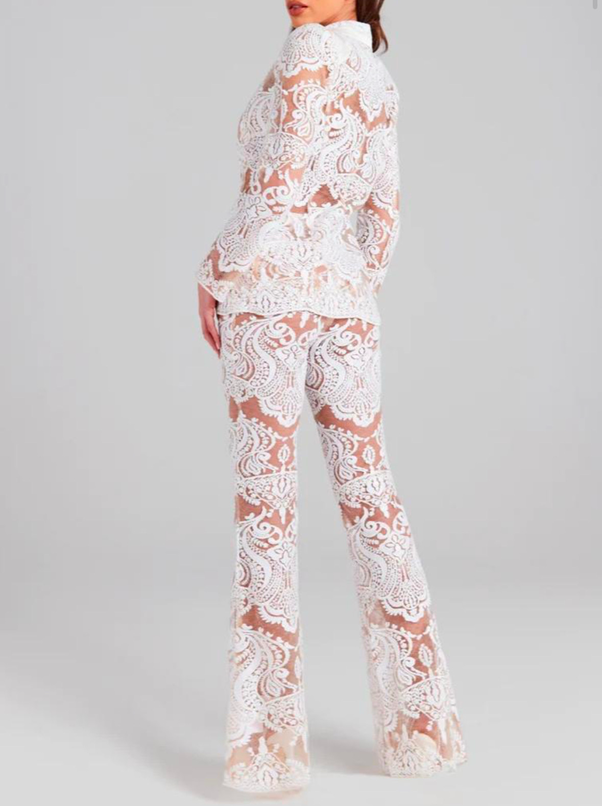 Tailleur pizzo bianco