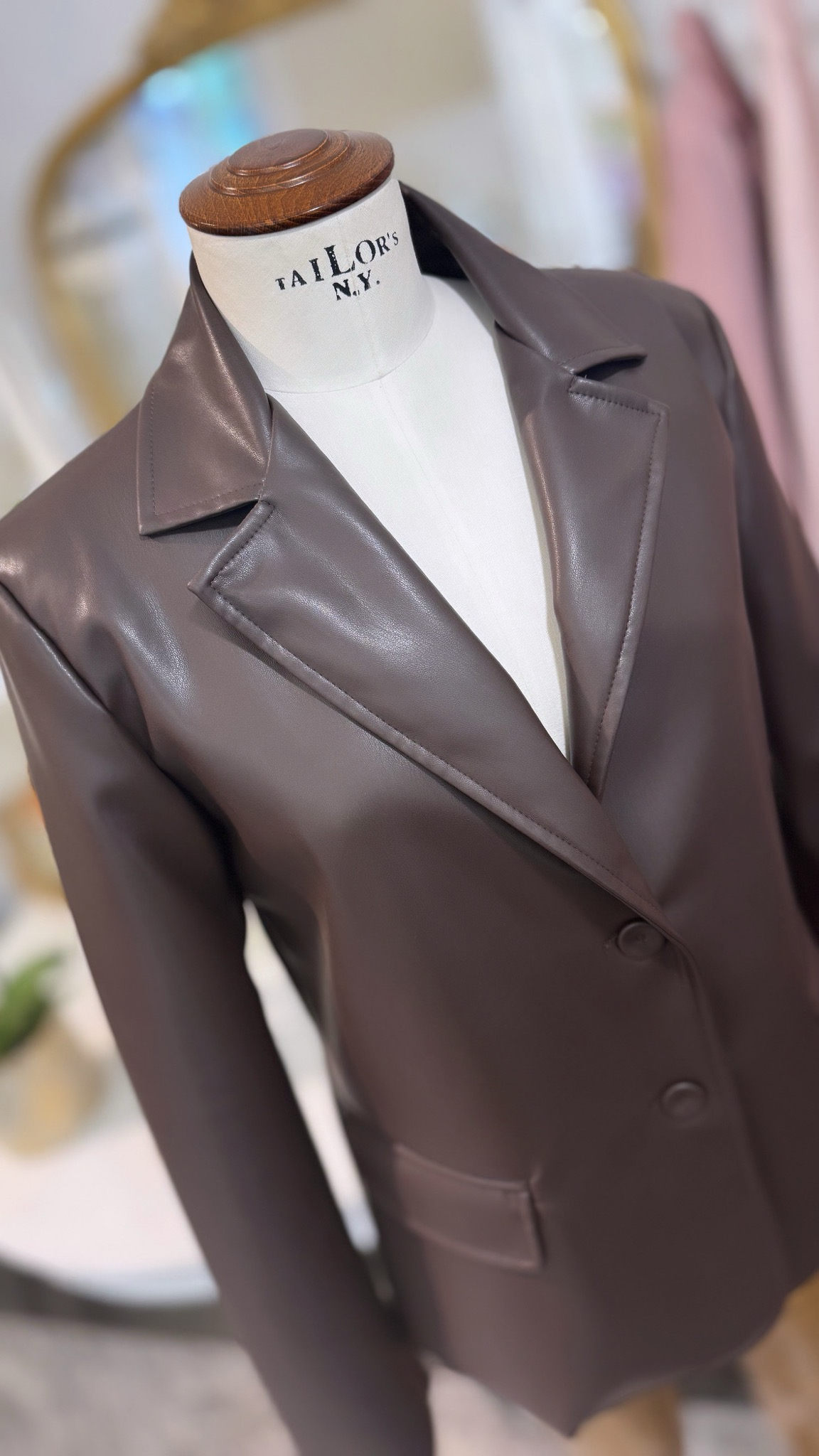 Blazer in ecopelle Silvia