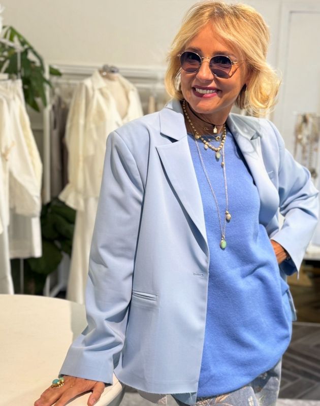 Blazer azzurro over