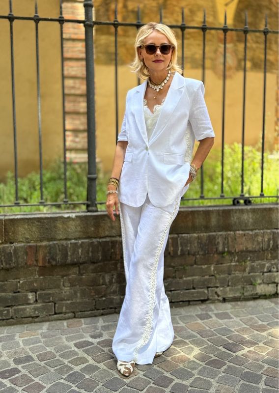 Tailleur bianco Lino