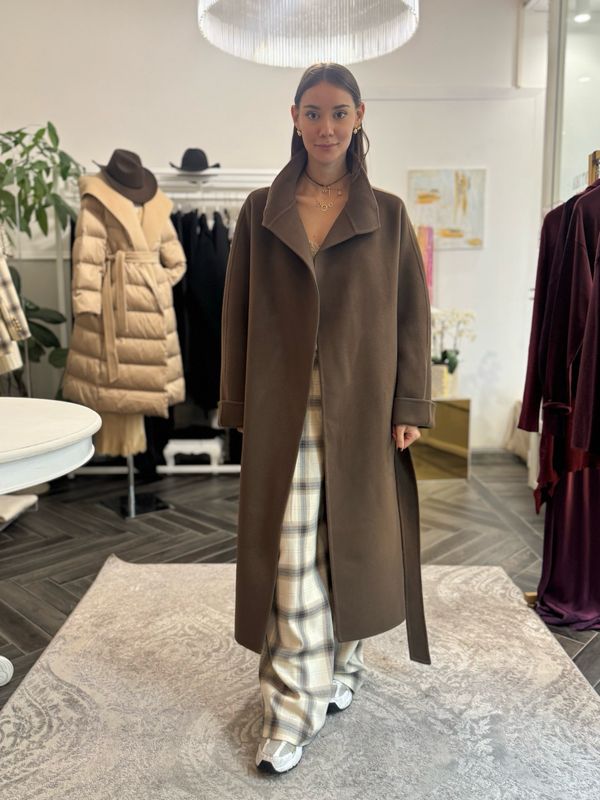 Cappotto over marrone Silvia