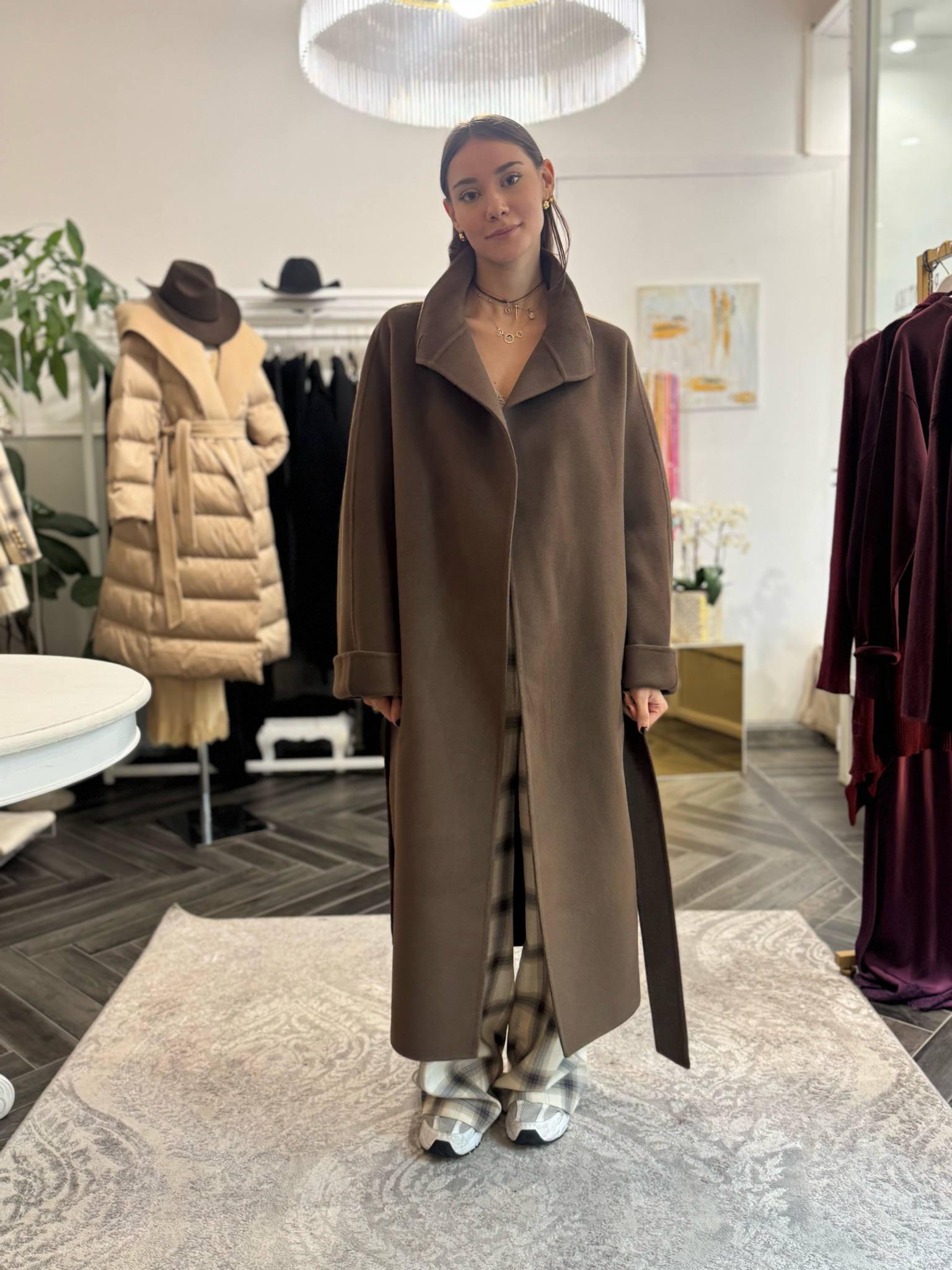 Cappotto over marrone Silvia