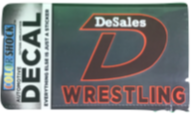 "D" Wrestling Decal -617