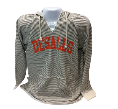 Ladies Striped Hoodie-1038