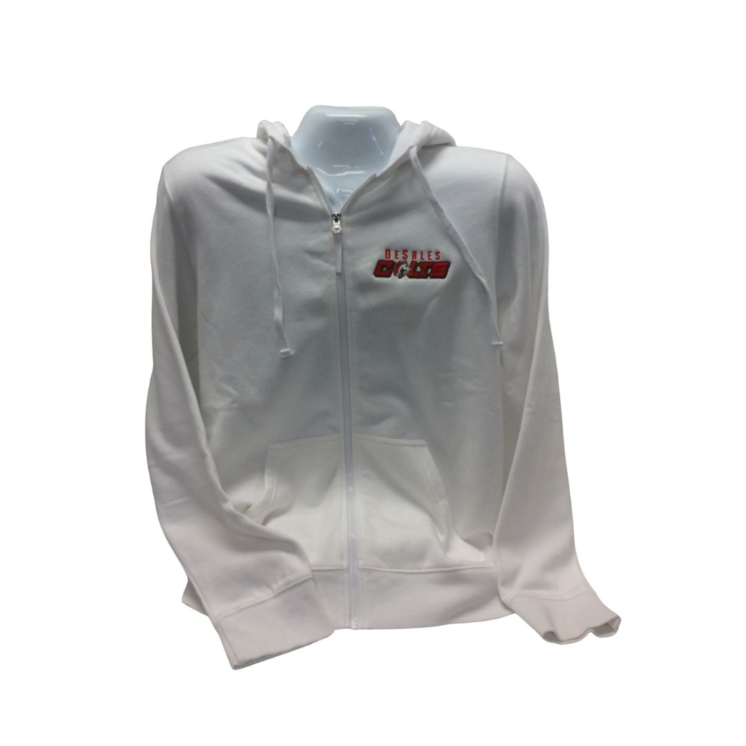 Charles River White Full Zip