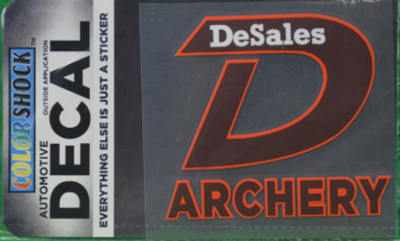 "D" Archery Decal -620