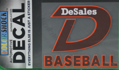 "D" Baseball Decal -622