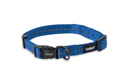Reflective Supersoft Webbing Collar Yale Blue