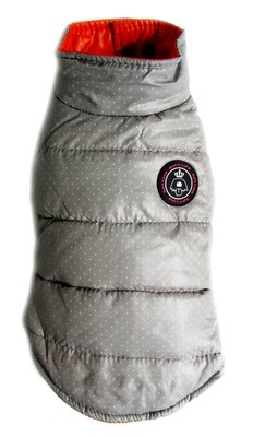 Polka Dot Parka Turtle Neck Khaki