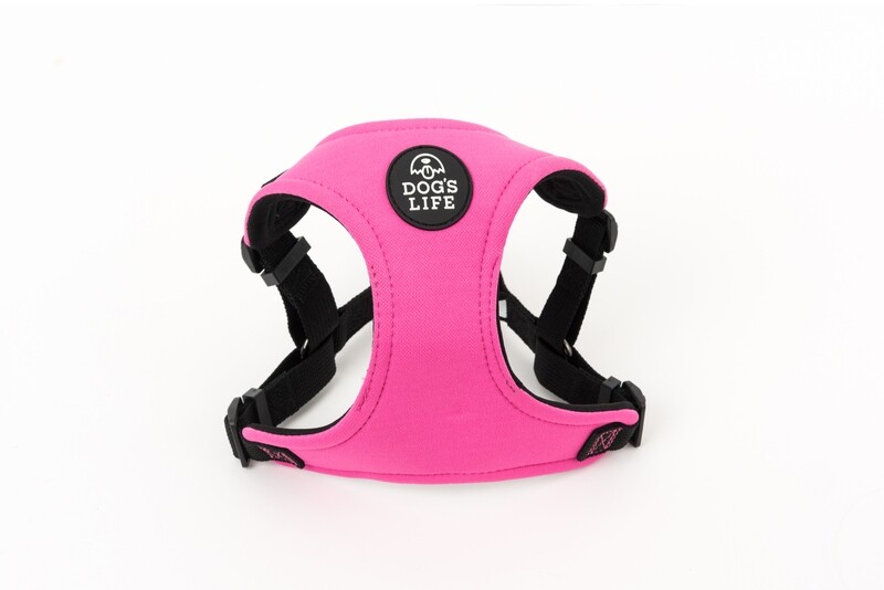 X Dog Neoprene Soft Harness Hot Pink