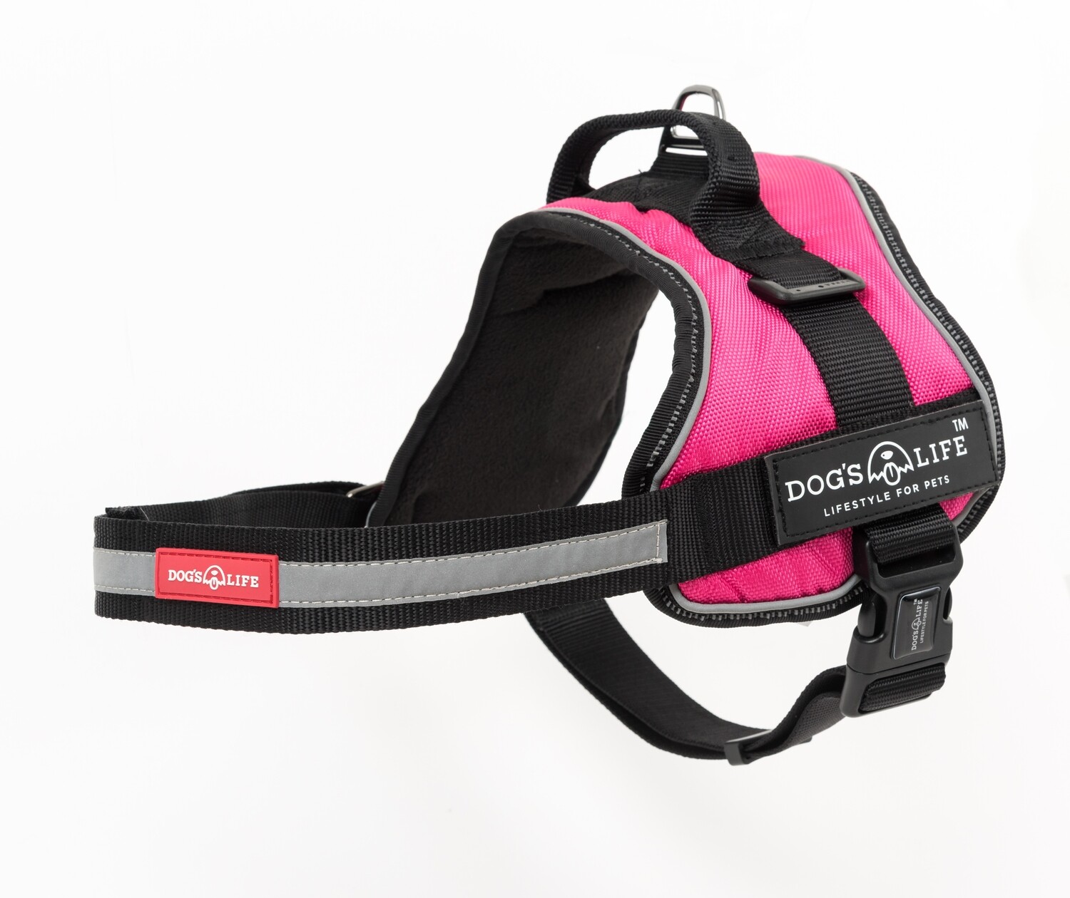 Active No Pull Control Handle Harness Hot Pink