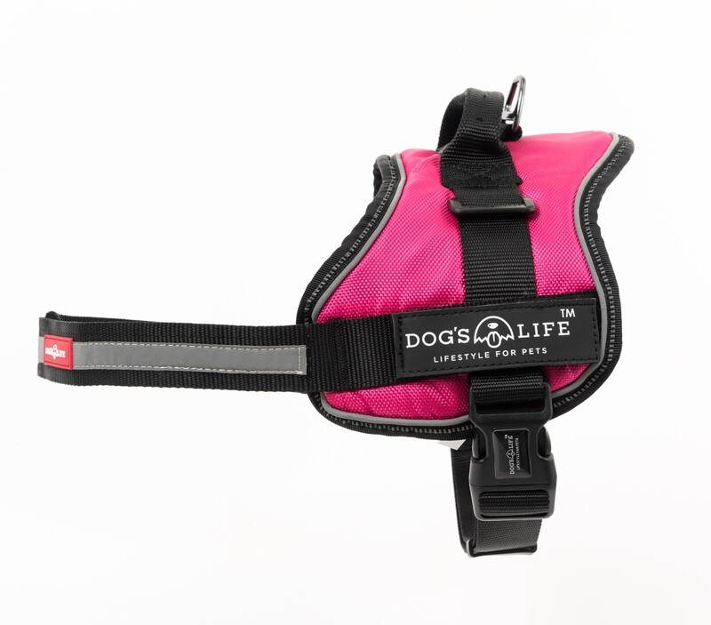Active No Pull Control Handle Harness Hot Pink