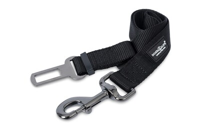 Reflective Supersoft Webbing Seat Belt Leash Black