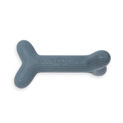 Dog's Life Natural Rubber Dog Toy Fetchstix Grey