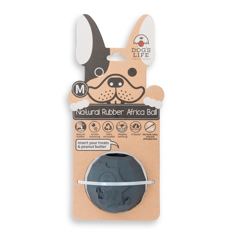 Dog&#39;s Life Natural Rubber Dog Toy Africa Grey