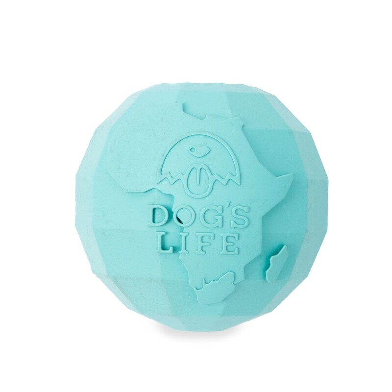 Dog's Life Natural Rubber Dog Toy Africa Turquoise