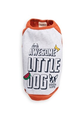 Awesome Little Dog Tank Top Orange