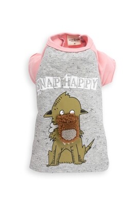 Snap Happy Dog Summer Tee Pink