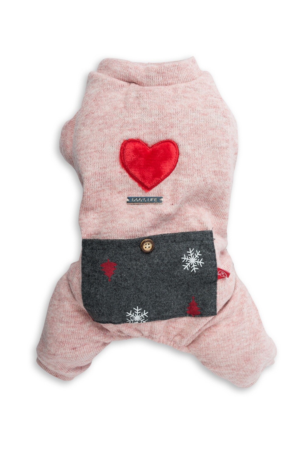 Dog&#39;s Life PJ with Pine Tree Pocket Pink