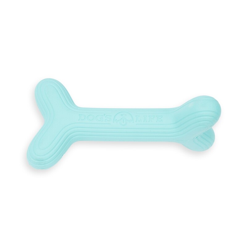 Dog's Life Natural Rubber Dog Toy Fetchstix Turquoise