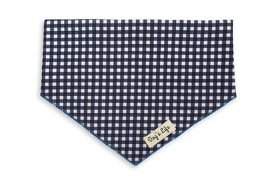 Black n White Checkered Bandana Black