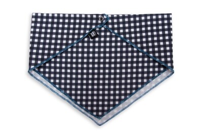 Black n White Checkered Bandana Black
