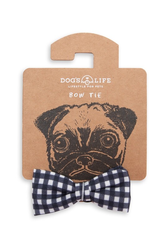 Bow Tie Black n White Checkered Black