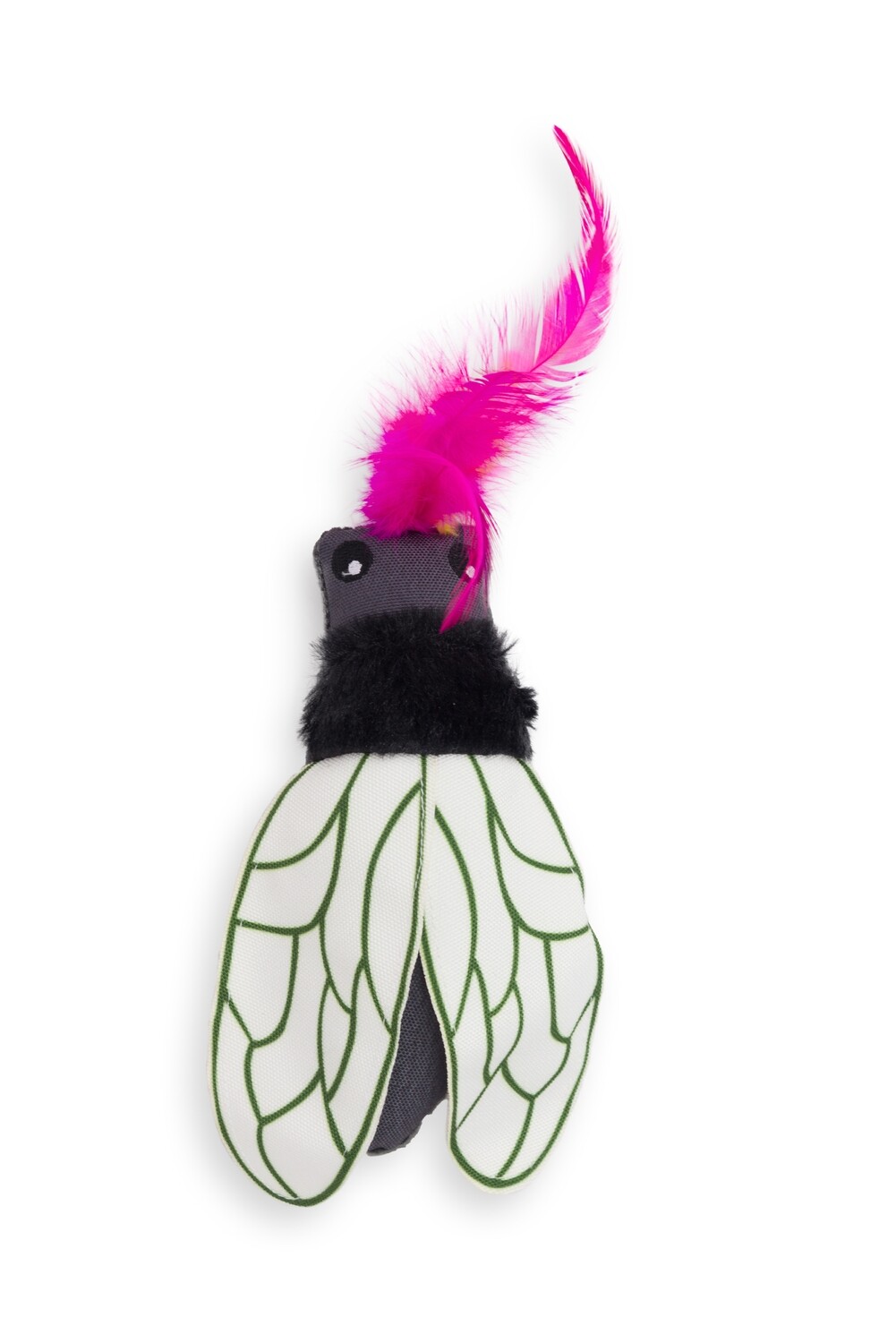 Beetle Cat Toy Black W/Feather 18cm Beetle Cat Toy Black W/Feather 18cm