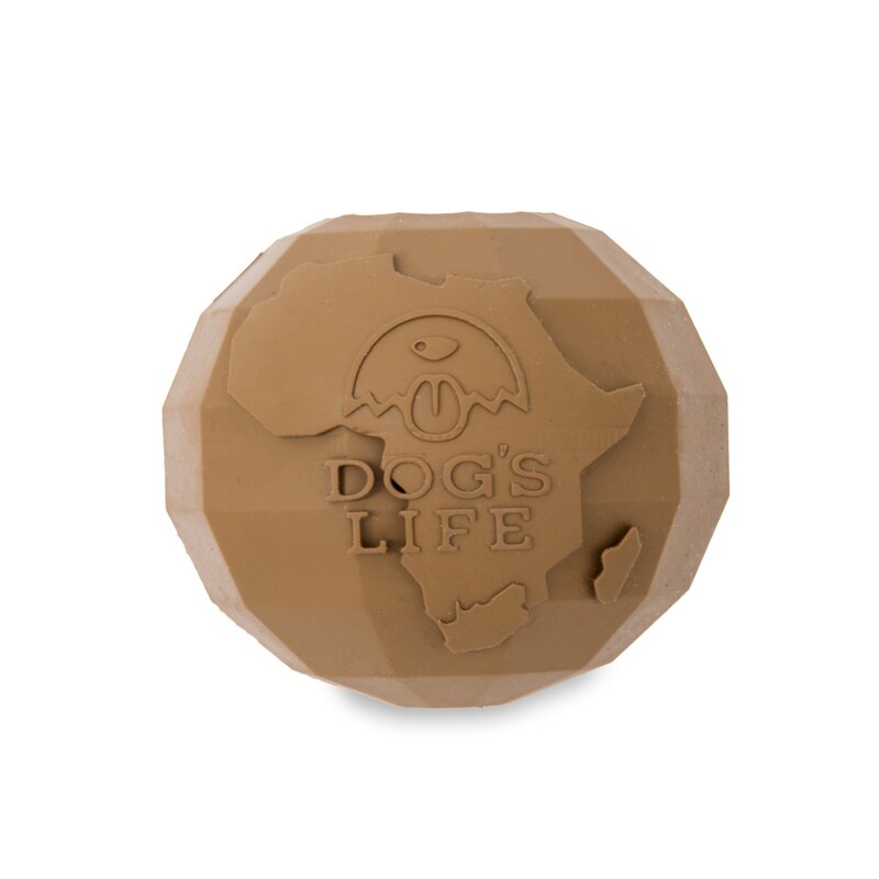 Dog's Life Natural Rubber Dog Toy Africa Brown