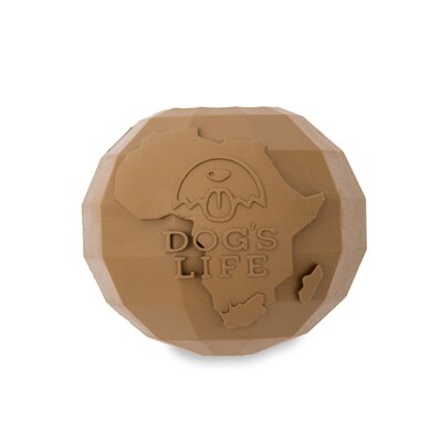 Dog's Life Natural Rubber Dog Toy Africa Brown