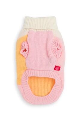 Geo Knit Polo Neck PINK