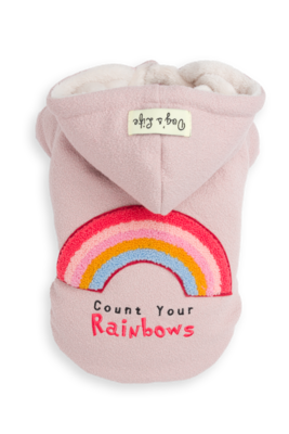 Count Your Rainbows Hoodie Pink