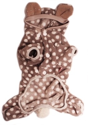 Polka Bear Pajamas Grey