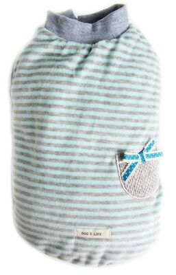 Pocketed Striped Wooly Blue