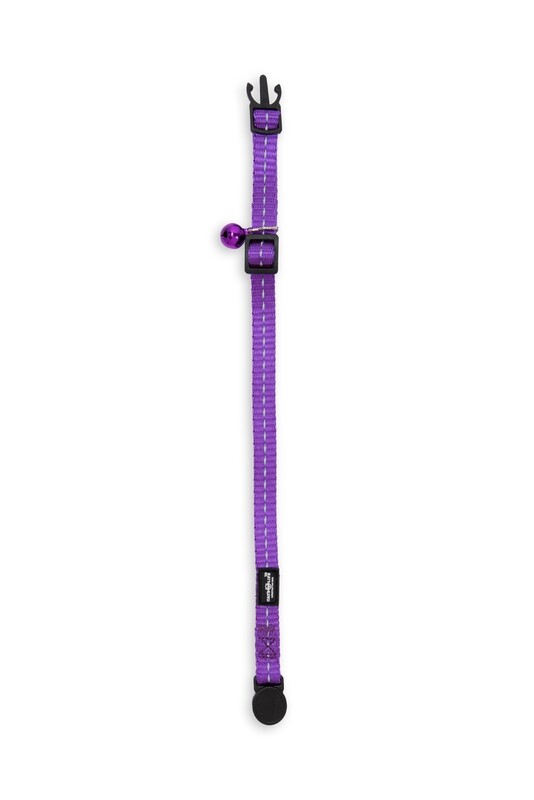 Reflective Supersoft Webbing Cat Collar Purple