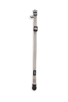 Reflective Supersoft Webbing Cat Collar Grey
